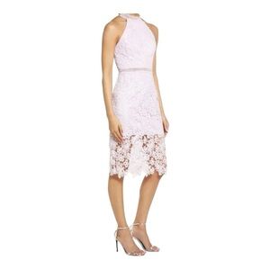 Chi Chi London High-Neck Lace Bodycon Dress